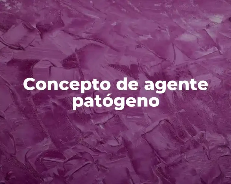 Concepto de agente patógeno