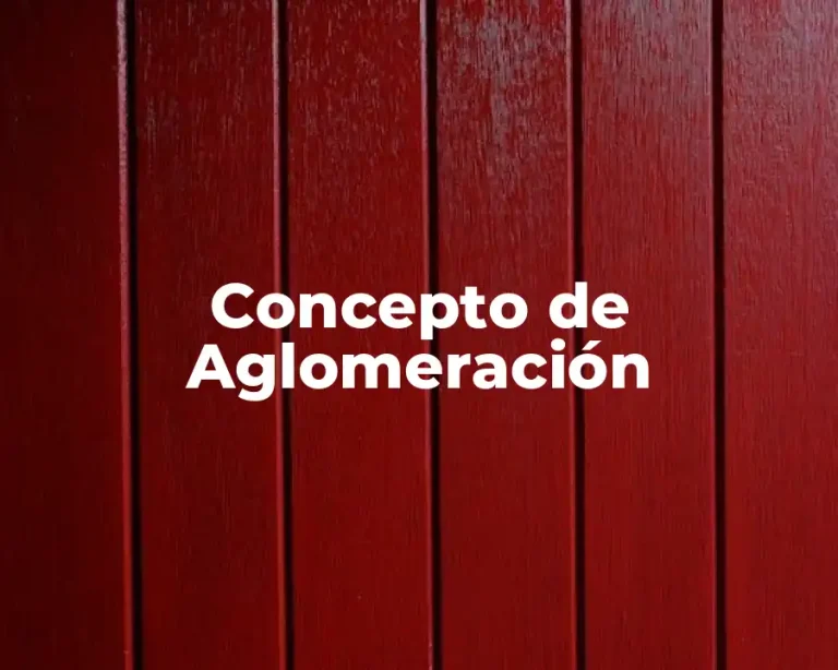 Concepto de Aglomeración