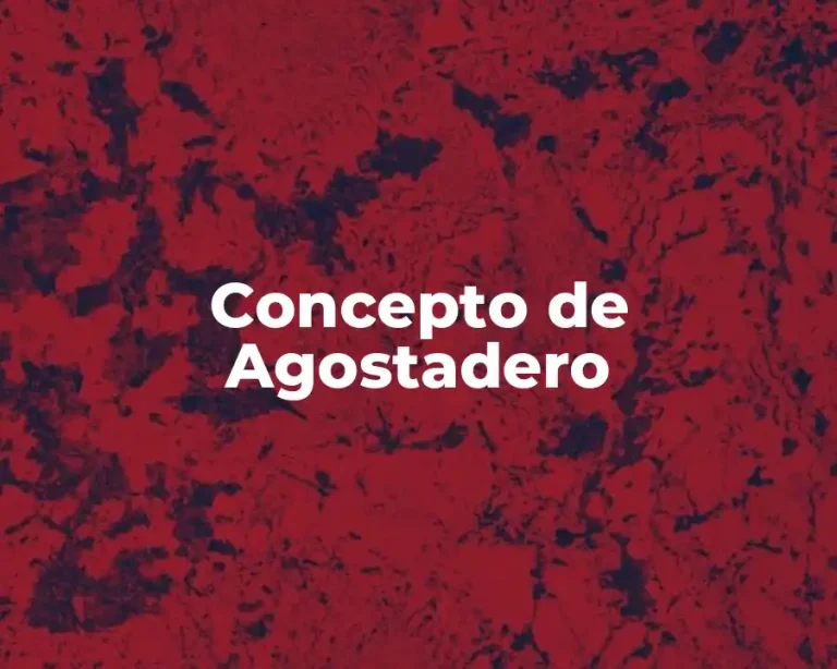 Concepto de Agostadero
