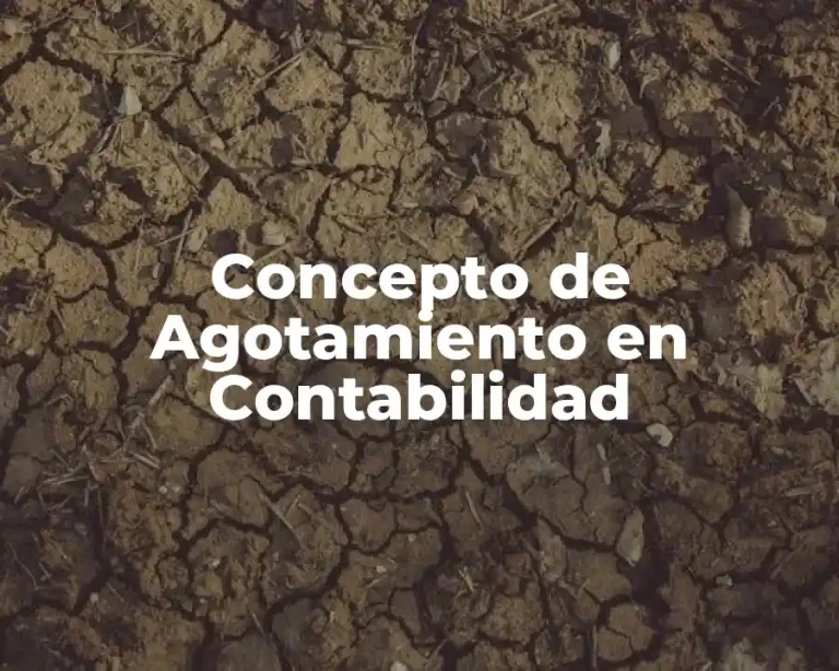 Concepto de Agotamiento en Contabilidad