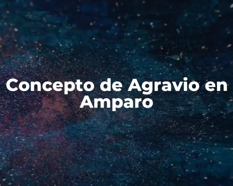 Concepto de Agravio en Amparo