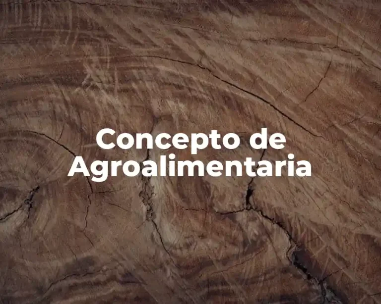 Concepto de Agroalimentaria