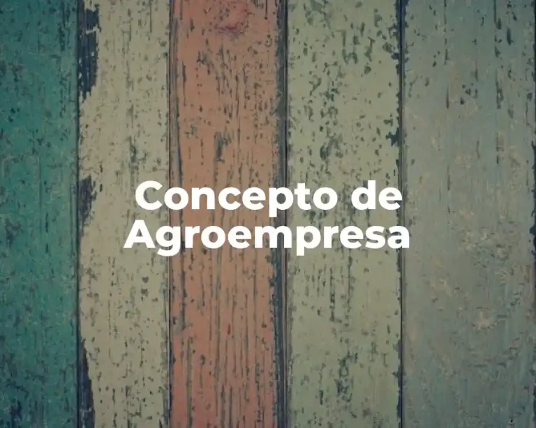 Concepto de Agroempresa