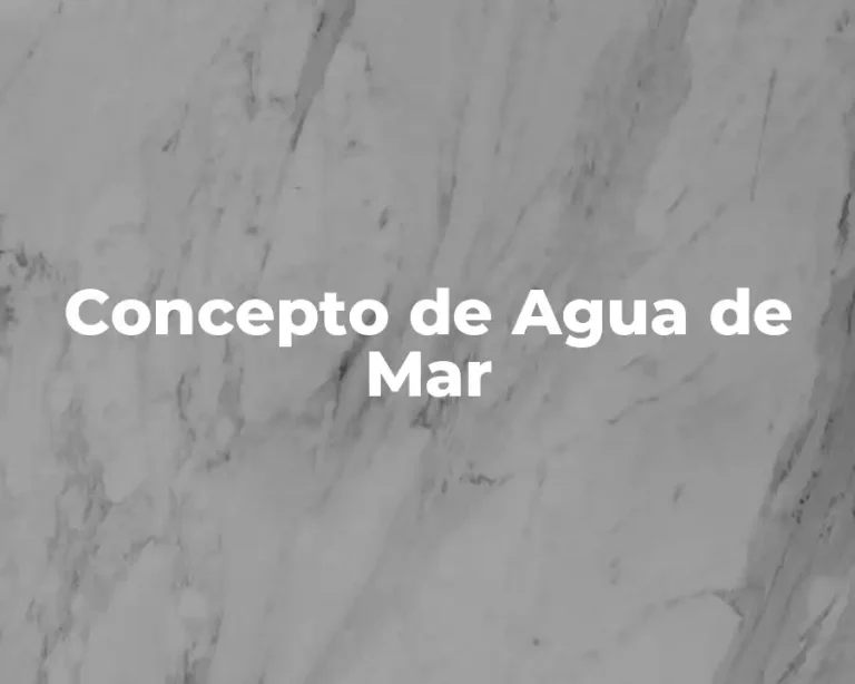 Concepto de Agua de Mar