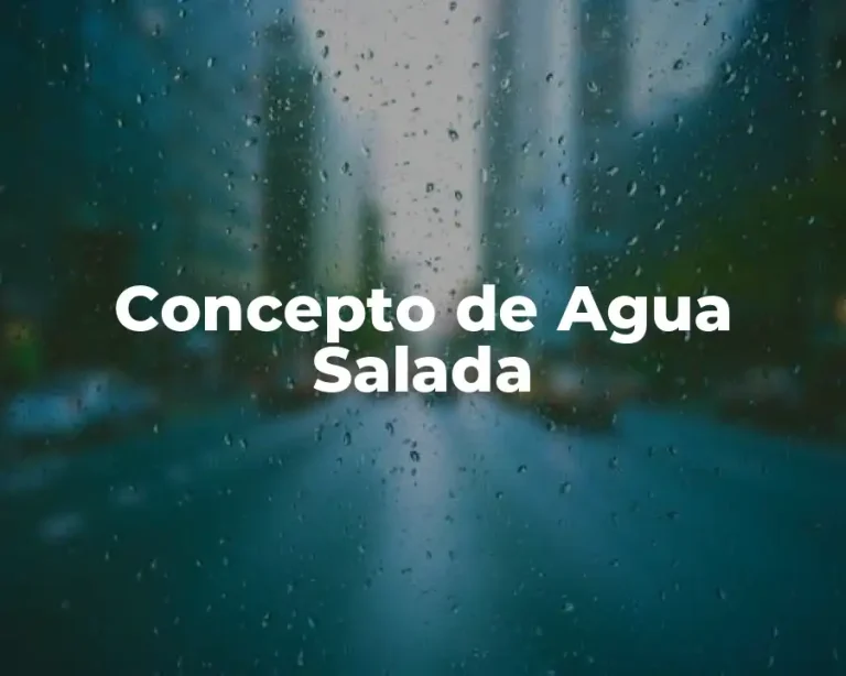 Concepto de Agua Salada