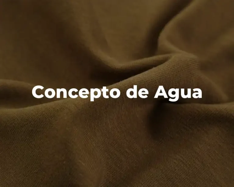 Concepto de Agua