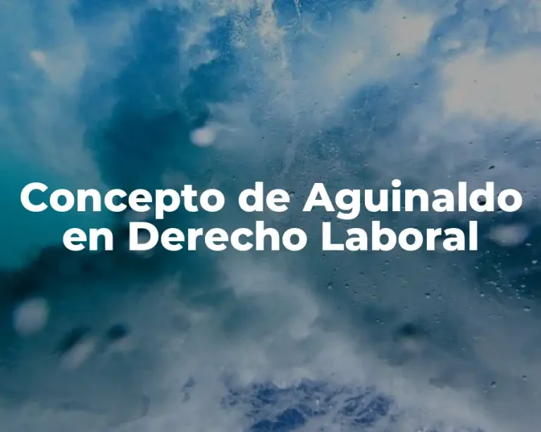 Concepto de Aguinaldo en Derecho Laboral