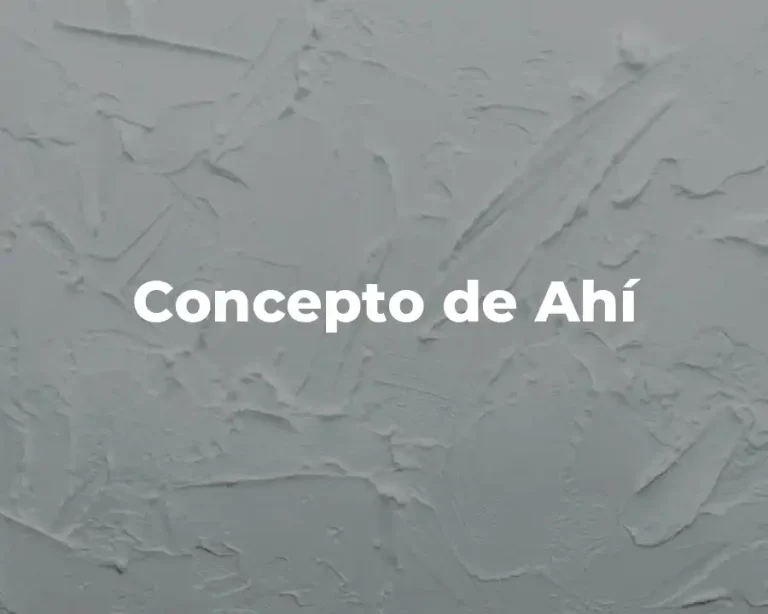 Concepto de Ahí