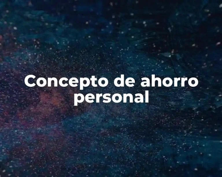 Concepto de ahorro personal