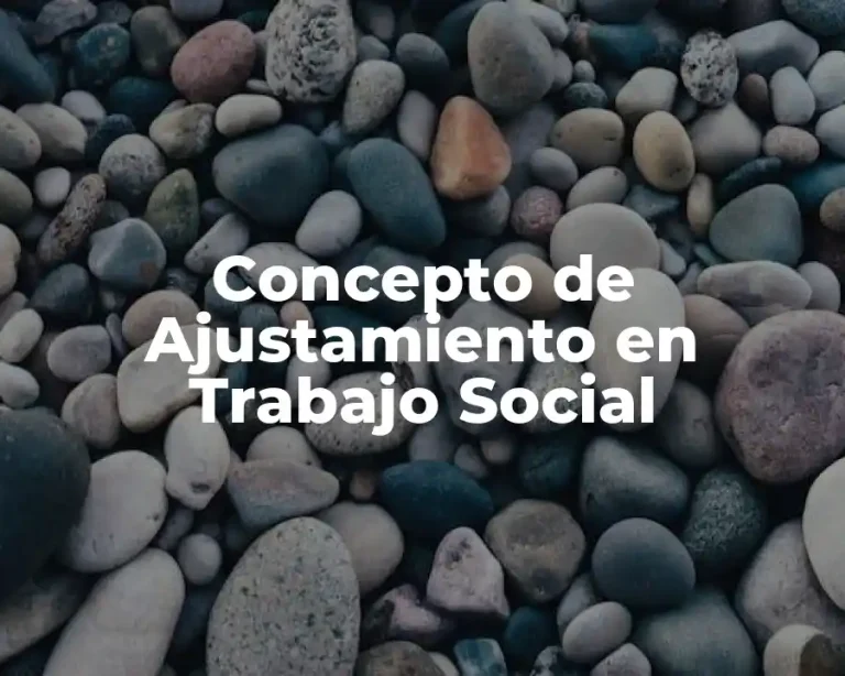 Concepto de Ajustamiento en Trabajo Social