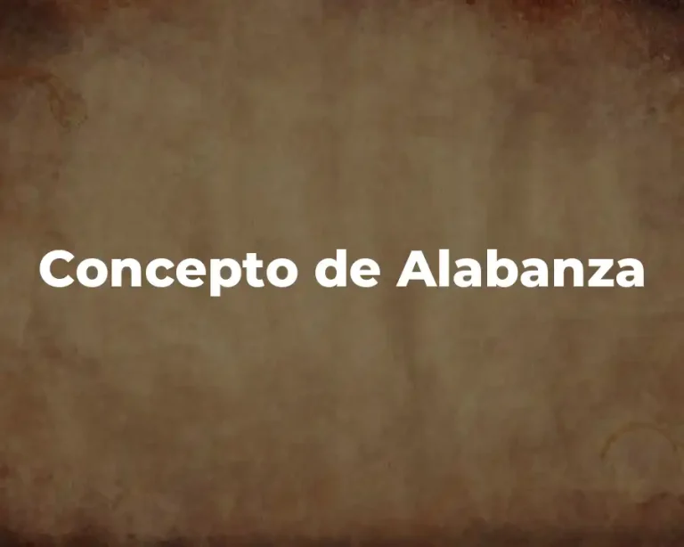 Concepto de Alabanza