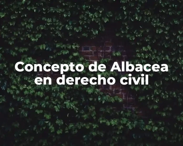 Concepto de Albacea en derecho civil