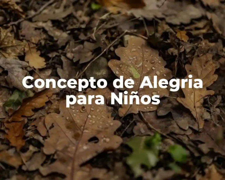 Concepto de Alegria para Niños