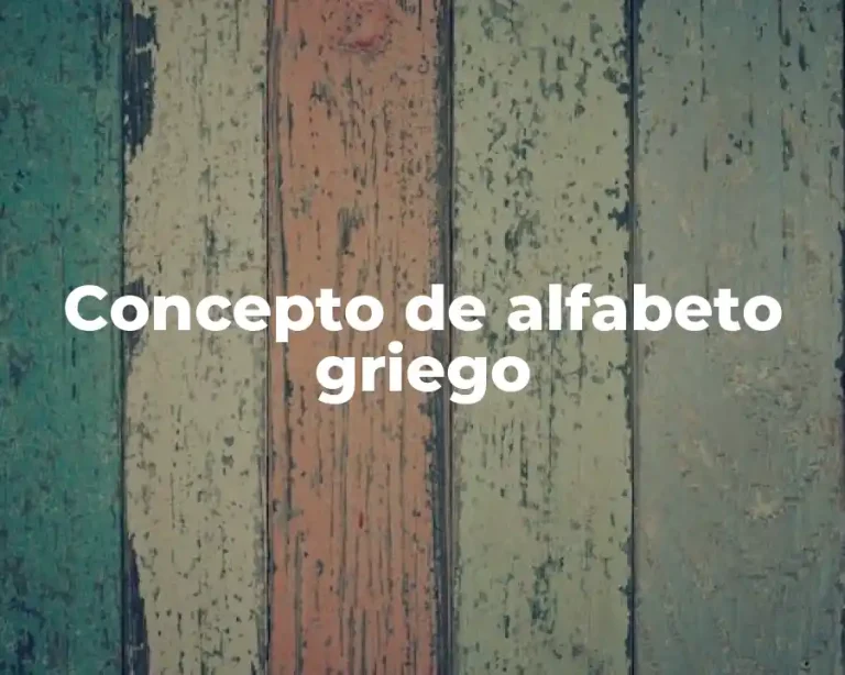 Concepto de alfabeto griego
