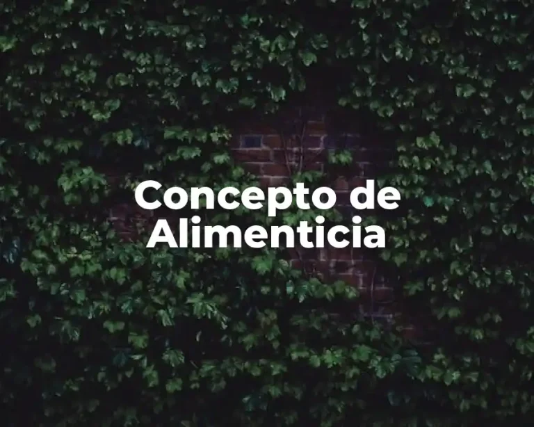 Concepto de Alimenticia