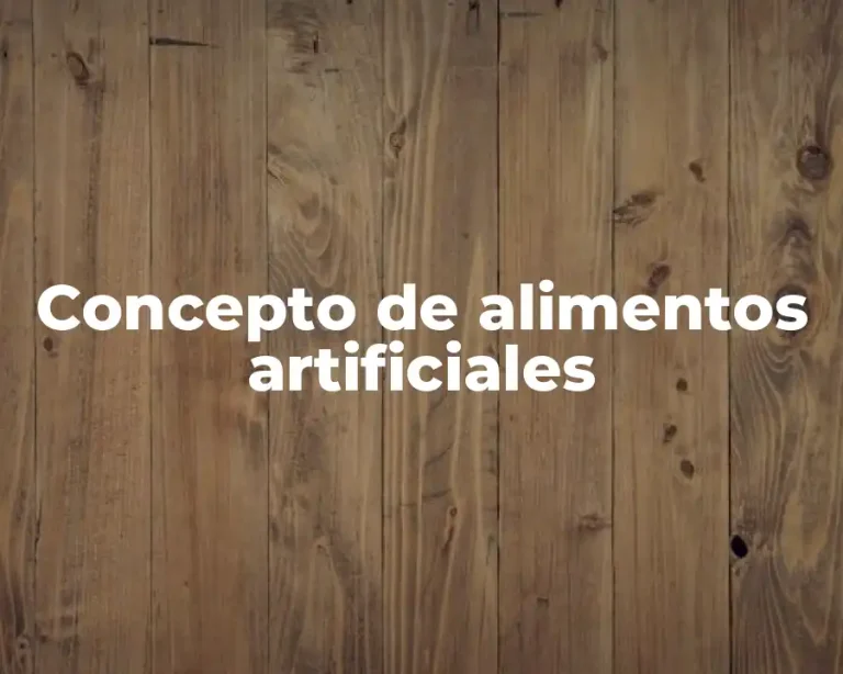 Concepto de alimentos artificiales