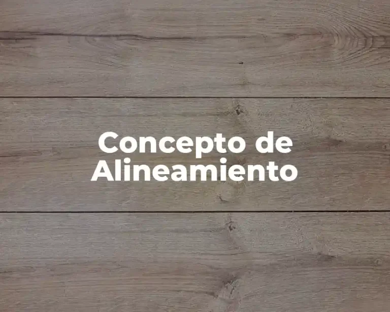 Concepto de Alineamiento