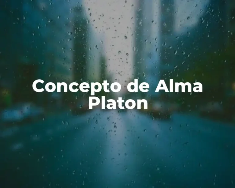 Concepto de Alma Platon