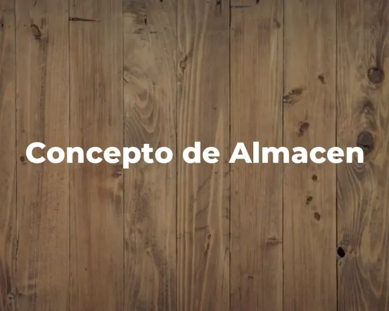 Concepto de Almacen