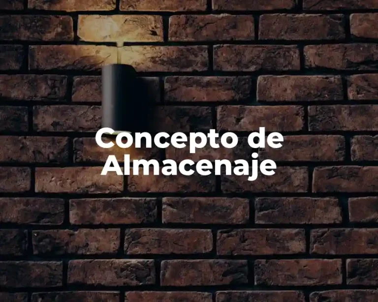 Concepto de Almacenaje