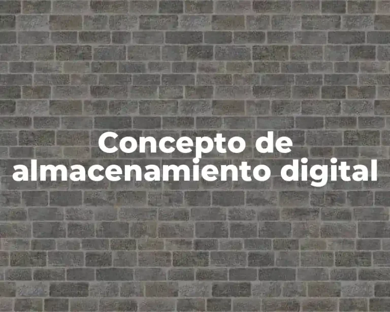 Concepto de almacenamiento digital
