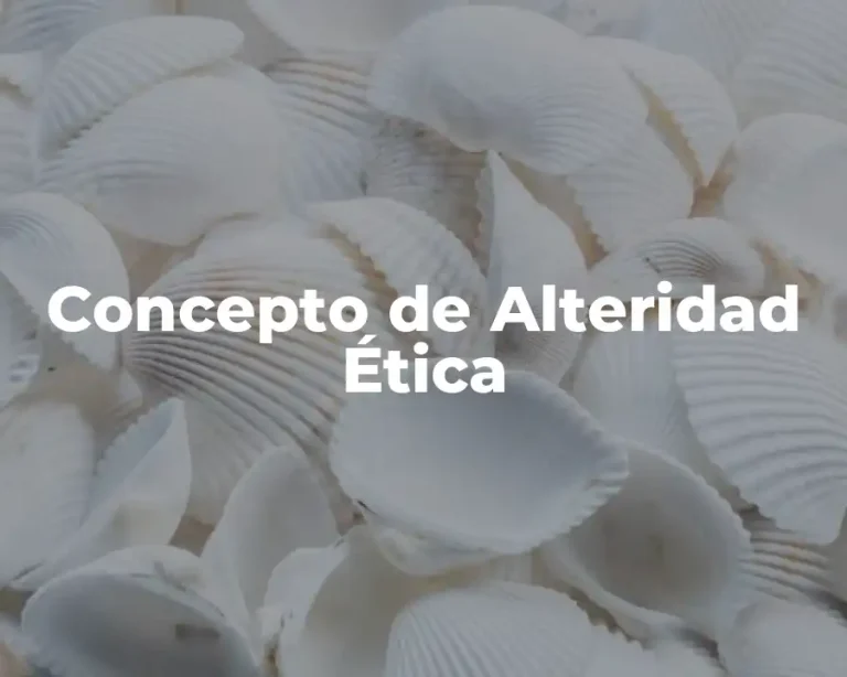 Concepto de Alteridad Ética