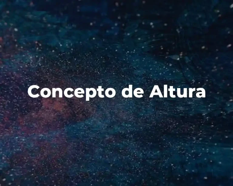 Concepto de Altura