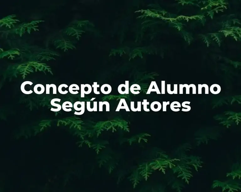 Concepto de Alumno Según Autores