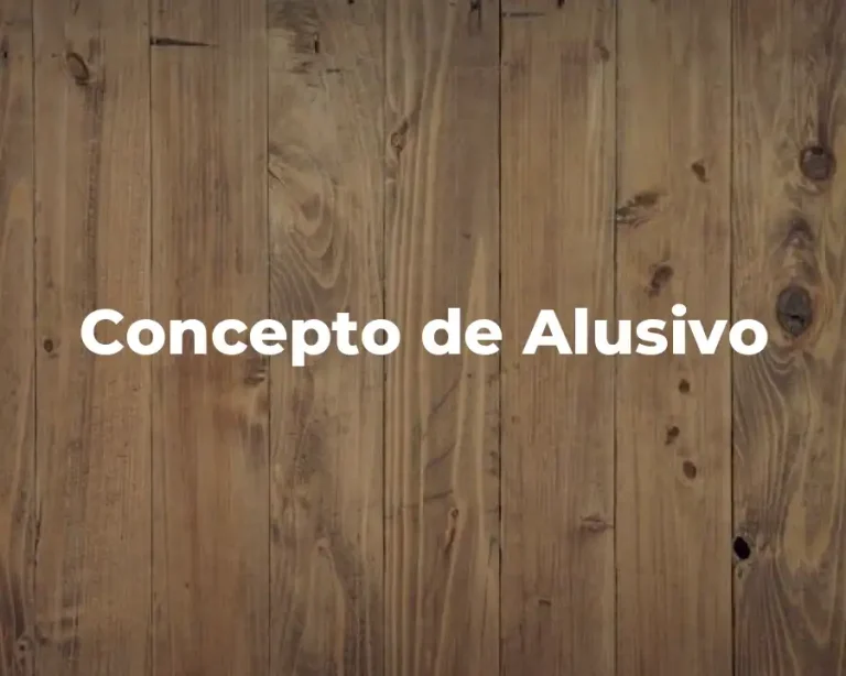 Concepto de Alusivo