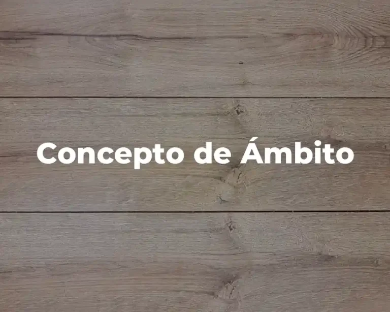 Concepto de Ámbito