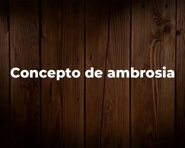 Concepto de ambrosia