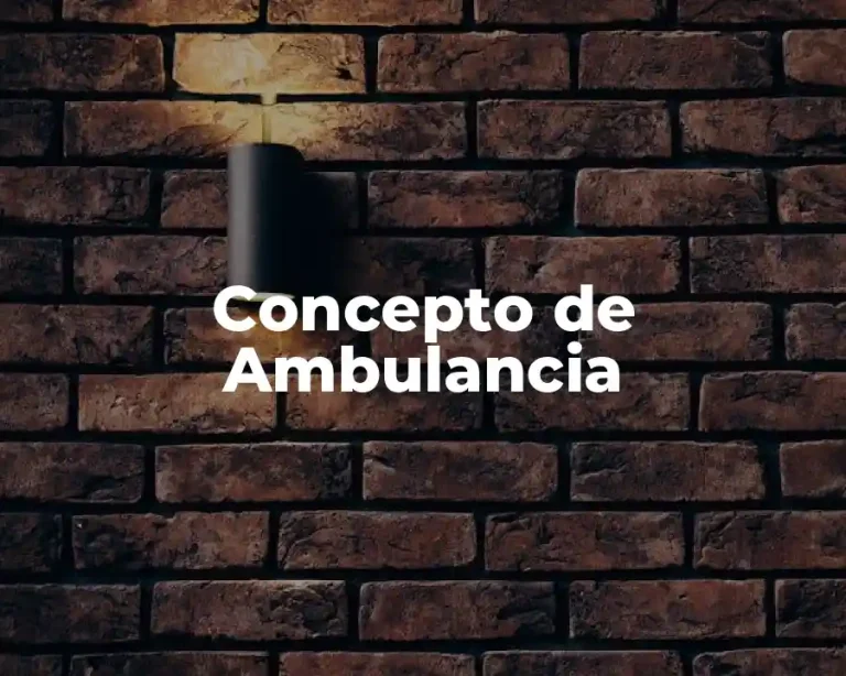 Concepto de Ambulancia