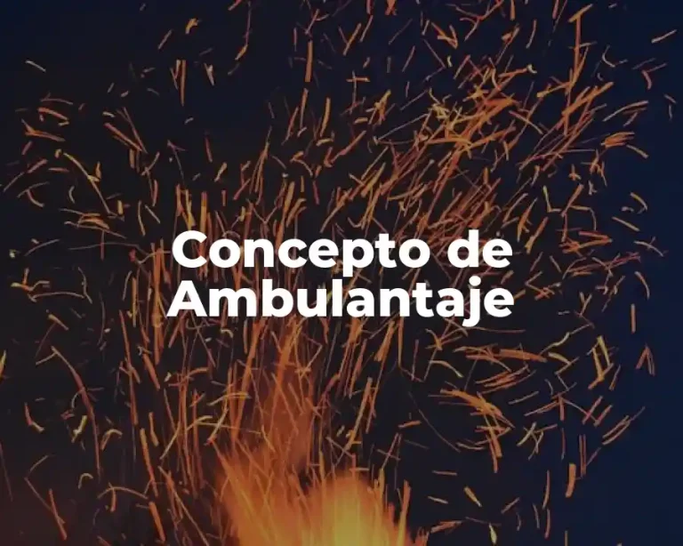Concepto de Ambulantaje