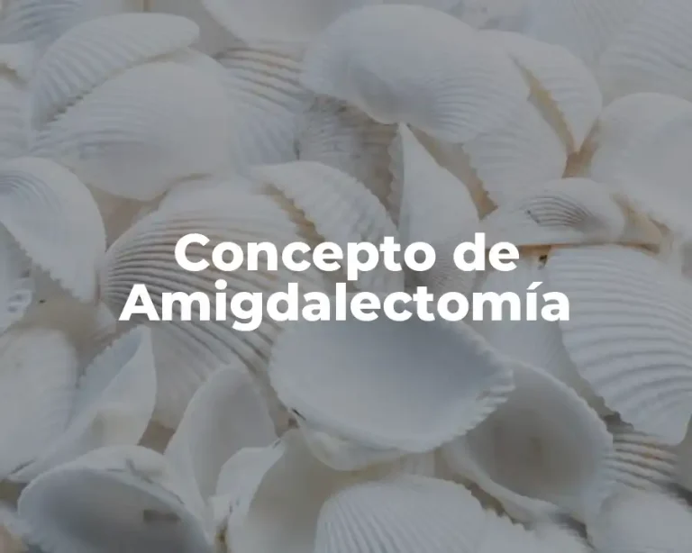 Concepto de Amigdalectomía