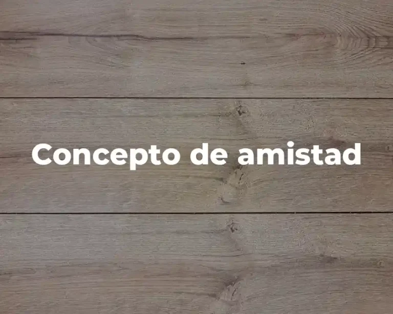 Concepto de amistad