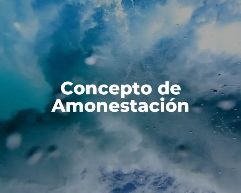 Concepto de Amonestación