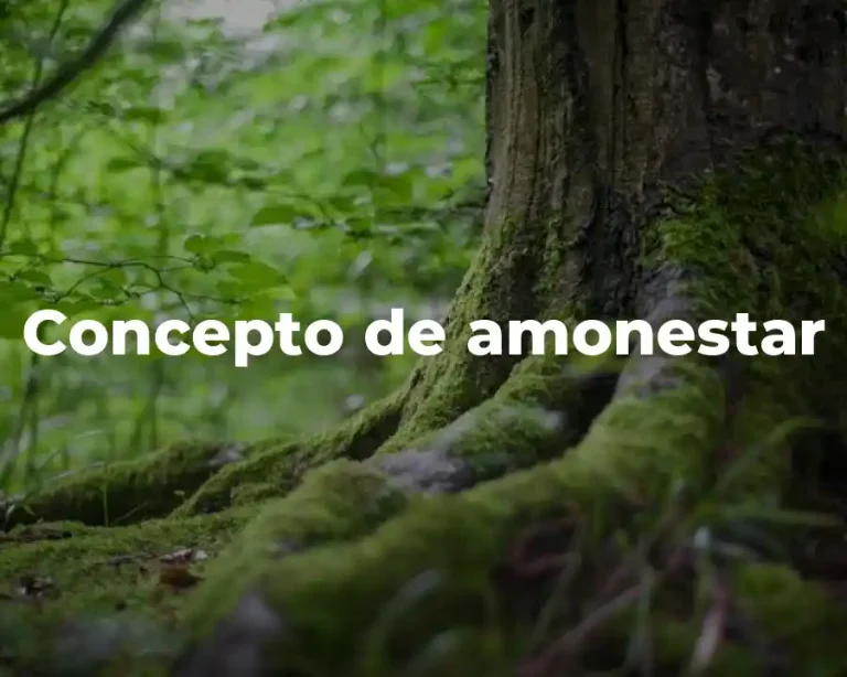 Concepto de amonestar