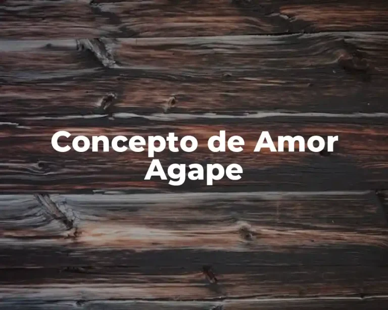 Concepto de Amor Agape
