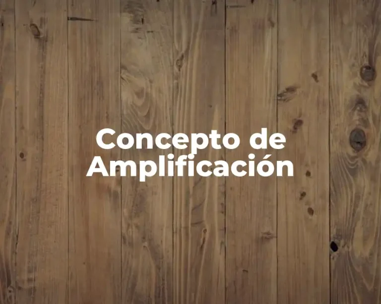 Concepto de Amplificación