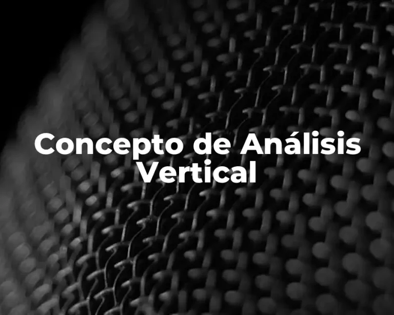 Concepto de Análisis Vertical