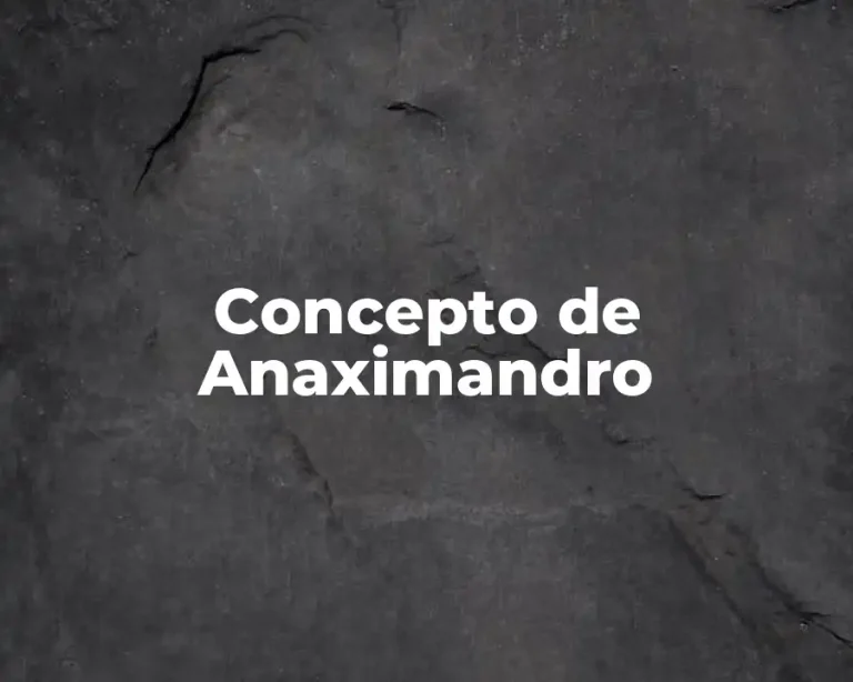 Concepto de Anaximandro