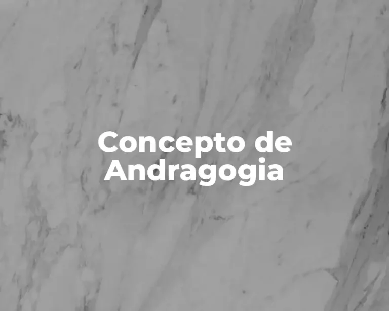 Concepto de Andragogia