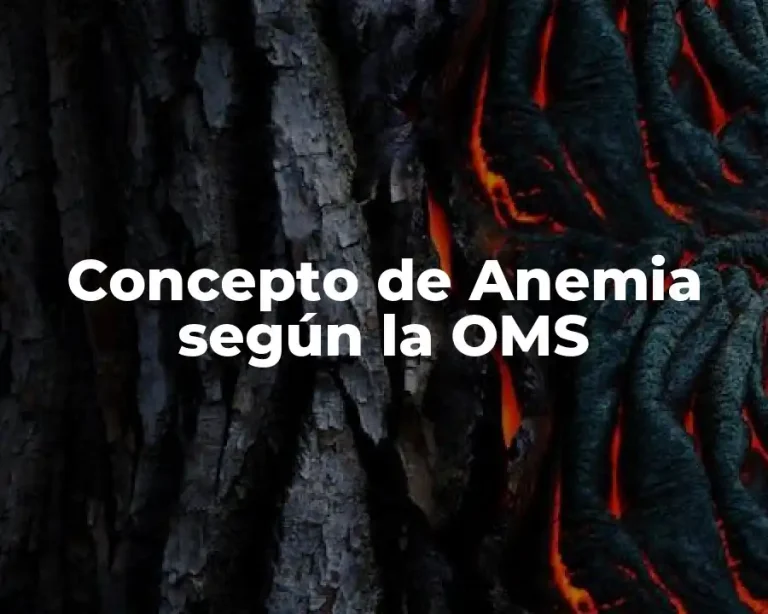 Concepto de Anemia según la OMS