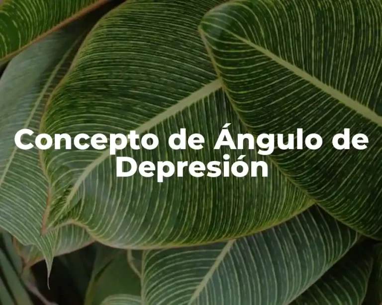 Concepto de Ángulo de Depresión
