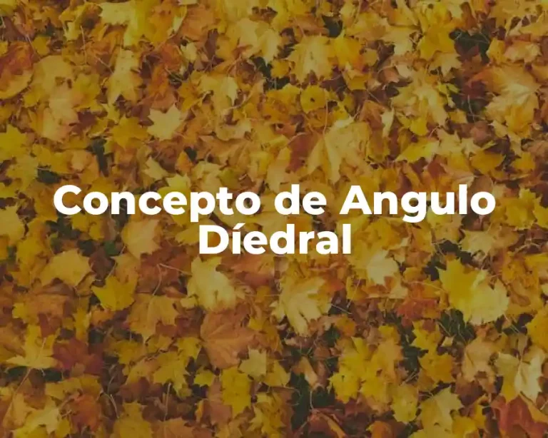 Concepto de Angulo Díedral