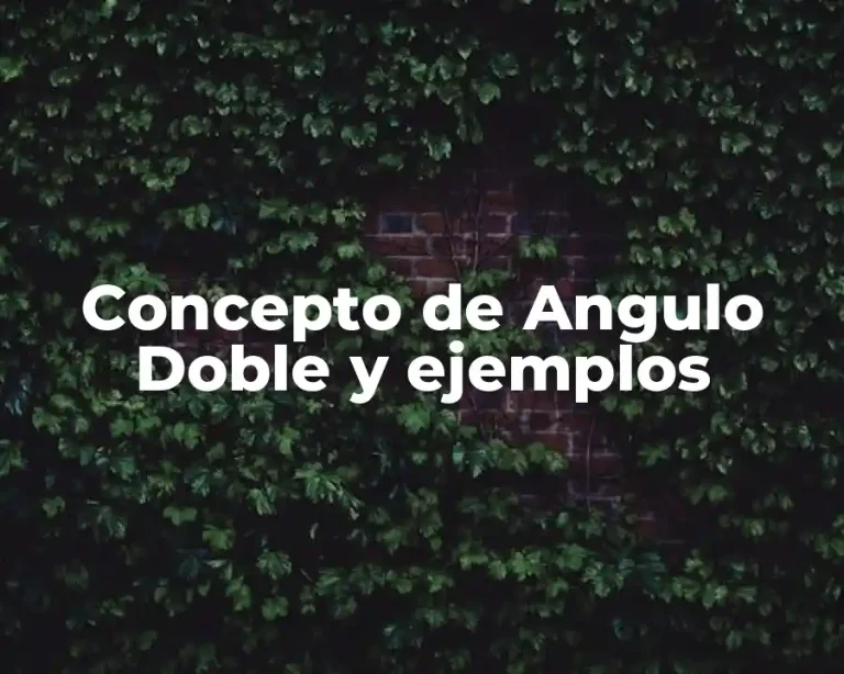 Concepto de Angulo Doble y ejemplos