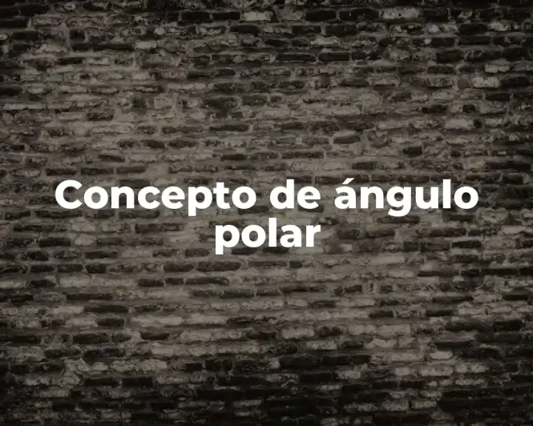Concepto de ángulo polar