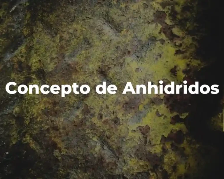 Concepto de Anhidridos