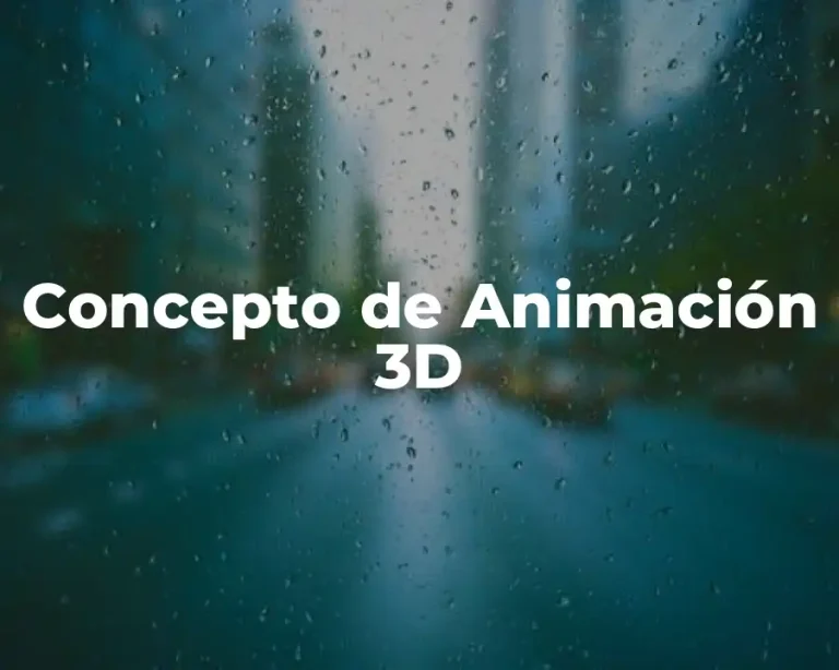 Concepto de Animación 3D