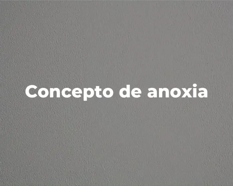 Concepto de anoxia